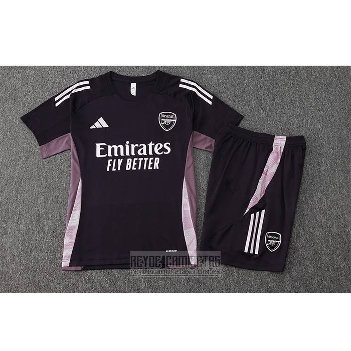 Chandal del Arsenal Manga Corta 2024-2025 Gris Oscuro - Pantalon Corto
